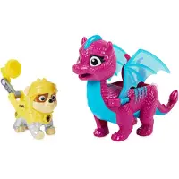 Paw Patrol Rescue Knights Rubble and Dragon Blizzie Action Figures Set Kids Toys fr ldrarna 3 och uppt