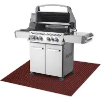 Rugsx Skyddsgrillmatta GIN 3086 för terrassen, utomhus - röd 120x180 cm