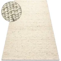 Rugsx NEPAL 2100 beige matta - ylle, dubbelsidig, naturlig 140x190 cm