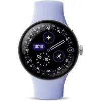 Google Pixel Watch 4 41 mm Wi-Fi + Bluetooth Aluminiumboett Polerat silver med Active-armband Iris