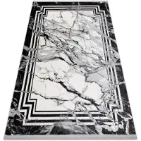 Rugsx Modern Matta TULS strukturell, fringe 51210 Marmor antracit 140x190 cm