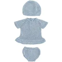 Miniland Stickad Outfit Klänning & Hatt 40 Cm