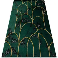 Rugsx Exklusiv EMERALD Matta 1016 glamour, snygg art deco, marble flaska grön / guld 160x220 cm