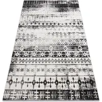 Rugsx Modern matta MUNDO E0592 etnisk utomhus beige / svart 160x220 cm
