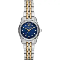 Michael Kors MK4865 Lexington Blue Dial Ladies Two-Tone Watch