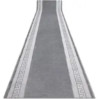 Rugsx Löpare Structural MEFE 2813 Ram, grekisk nyckel två nivåer av hudna grå 120 cm 120x100 cm