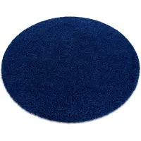 Rugsx Matta SOFFI cirkel shaggy 5cm mörkblå cirkel 160 cm