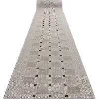 Rugsx Löpare SIZAL FLOORLUX design 20079 silver / svart 200 cm 200x100 cm
