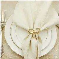 Typecat 72 St Enkel Gyllene Servettring Butterfly Fluga ServettspäNne Hotellrestaurang Muntygsring Metall Servettring