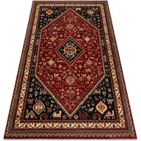 Rugsx Ullmatta KASHQAI 4364 301 orientalisk, ram rödvin / svart 200x300 cm