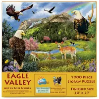 Sunsout Inc - Eagle Valley - 1000 PC Jigsaw Puzzle av Artist: Lori Schory - Frdig storlek 20 " X 27 " - MPN# 35019