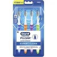 Oral-B Pulsar Expert Clean Battery Powered Tandborste Medium 4 Count