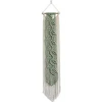 Melitt Nordic Leaf Woven Macrame Gobestry Hängande Boho Garden Tofs Vägghängande Vardagsrum Sovrum Hem Hotell Inredning B
