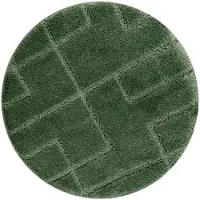 Rugsx Badrumsmatta SUPREME cirkel LINES, linjer, halkfri, mjuk - grön cirkel 67 cm