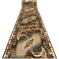 Rugsx Löpare BCF LEAF beige (AGAWA) 160 cm 160x680 cm
