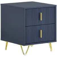 SoBuy Nattduksbord Blå 40x40x47 cm