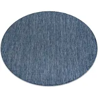Rugsx Matta SISAL SION cirkel A5165A Melange Platt vävd mörkblå cirkel 200 cm