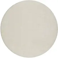 Rugsx Badrumsmatta SANTA cirkel enkel, halkfri, mjuk - vit cirkel 100 cm