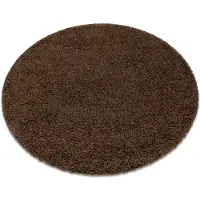 Rugsx Matta SOFFI cirkel shaggy 5cm brun cirkel 160 cm