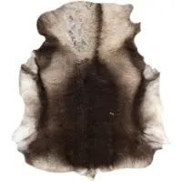 Rugsx RENIFER matta – naturläder, dekorativ, överkast – premium POK001 brun / beige 100x120 cm