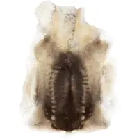 Rugsx RENIFER matta – naturläder, dekorativ, överkast – standard POK016 brun / beige 100x120 cm