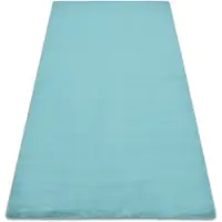 Rugsx Matta BUNNY aqua blå IMITATION AV KANINSPEL 80x150 cm