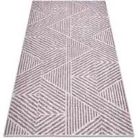 Rugsx Matta COLOR 47176260 SISAL rader, trianglar, sicksack beige / rodna rosa 160x230 cm