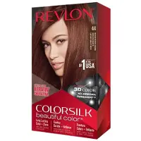 Revlon Colorsilk Vacker Färg, Permanent Hårfärg med Keratin, 100% Grå Täckning, Ammoniakfri, 44 Medium Rödbrun