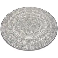 Rugsx Matta runda FLAT 48837637 SISAL Boho, fläta grå cirkel 120 cm