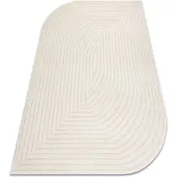 Rugsx DUNE 8051 SHAPE matta kräm – Geometrisk, linjer, struktur, oregelbunden form 160x220 cm