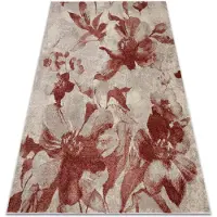 Rugsx Matta FUSION 8259 kräm / rödvin - Geometrisk, modern, abstrakt 160x220 cm