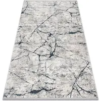Rugsx Modern Matta TULS strukturell, fringe 51320 Marmor ivory / blå 160x220 cm