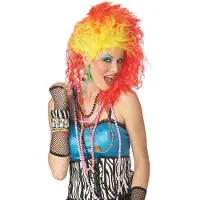 California Costumes Kalifornien Kostymer True Colors 80-talsperuk Standard Orange Gul