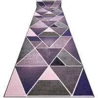 Rugsx Löpare anti-halk TRIANGLER gummi violett 67 cm 67x830 cm
