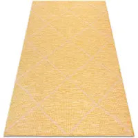 Rugsx Matta SISAL PATIO 3075 Ruter Flatvävd gul / beige 155x220 cm