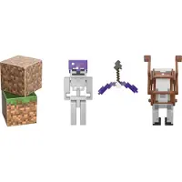 Minecraft Skeleton Craft-a-Block 2-Pk, Actionfigurer & Leksaker för Att Skapa, Utforska och Överleva