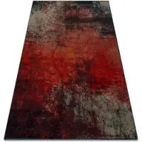 Rugsx Ullmatta OMEGA TOGO abstraktion röd 200x300 cm