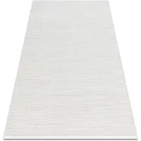 Rugsx Modern matta DUKE 51376 kräm - Rändervit, strukturerad, mycket mjuk, fransar 200x290 cm