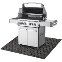 Rugsx VECTRA 316 skyddsgrillmatta för terrass, utomhus - beige 120x200 cm