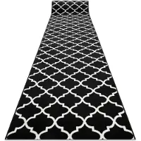 Rugsx Löpare BCF MORAD Trelis Marockansk spaljé svart / kräm 120 cm 120x790 cm