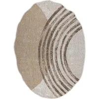 Rugsx ORGANIC 2767 sisalmatt Geometrisk ecru / naturfärgad – modern oregelbunden form 160x220 cm