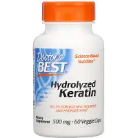 Doctors Best , Hydrolyserad keratin, 500 mg, 60 veggiekapslar