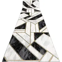 Rugsx Exklusiv EMERALD Löpare 1015 glamour, snygg marble, geometrisk svart / guld 80 cm 80x150 cm