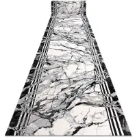 Rugsx Modern Löpare TULS 51210 Marmor antracit 100 cm 100x520 cm