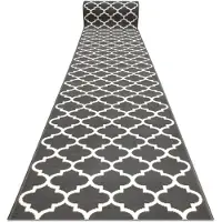Rugsx Löpare BCF MORAD Trelis Marockansk spaljé grå / kräm 100 cm 100x370 cm