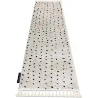 Rugsx Matta, Löpare BERBER SYLA B752 dots grädde - för kök, korridor och hall 80x300 cm