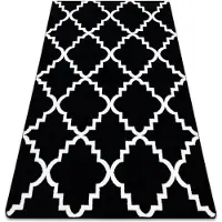 Rugsx Matta SKETCH - F343 svart/kräm trellis 140x190 cm