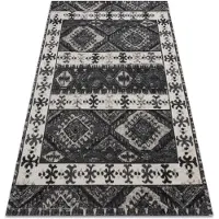 Rugsx Modern matta MUNDO E0651 etnisk utomhus beige / svart 120x170 cm