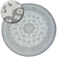 Rugsx Matta runda FLAT 48691/637 SISAL - stained glass cirkel 120 cm