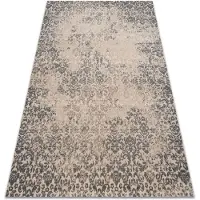 Rugsx Matta Ull JADE 45016/100 prydnad vintage beige / blå OSTA 67x130 cm